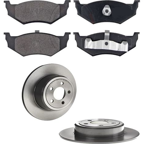 KIT FRENI POSTERIORI compatibile con CHRYSLER PT CRUISER - DISCHI + PASTIGLIE OEM: FDB1099 / 17953 , 16724 , 16727 /SOSTITUZIONE DIRETTA/BASSA POLVERE/SILENZIOSO
