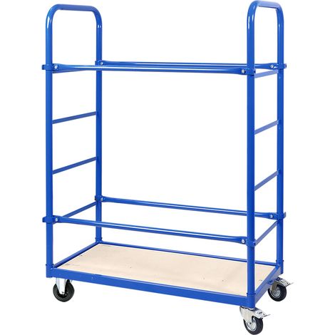 BRB Reifenwagen mit 2 Lenk- und 2 Bockrollen, LxBxH 1050x500x1450 mm, 2 Etagen (1/3)