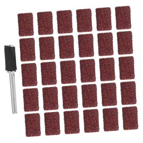 Manchons De Ponçage 80 Avec Tige 3,17 Mm – 100 Pièces Bandes Abrasives Pour Outil Rotatif Accessoires Ponceuse à Tambour Bois, Métal Et Sculpture - (1/5)