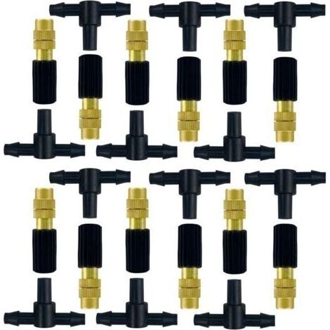 Set mit 12 verstellbaren Messing-Sprühdüsen für Bewässerungssysteme, angeschlossene Bewässerungsdüse, 4/7-Bewässerungsdüse (1/5)