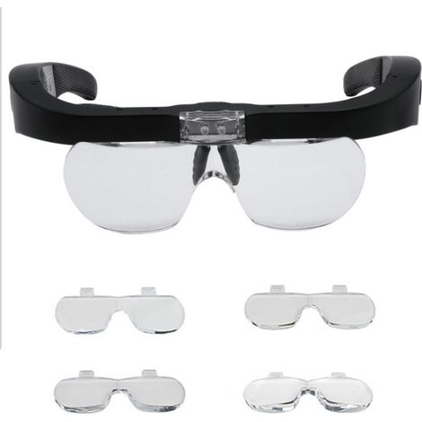 Loupe Frontale Lumineuse 1.5X à 5X avec Éclairage LED Rechargeable USB, Grossissement pour Travail de Précision (1/5)