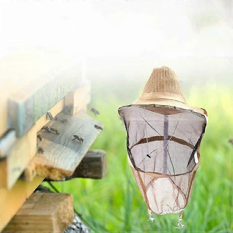Bonnet de protection pour apiculteurs - Conception en maille épaisse et respirante par (1/5)