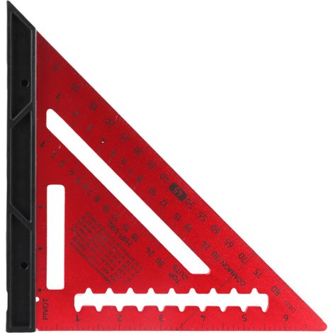 Équerre de charpente 7 pouces avec niveau, équerre triangulaire amovible en alliage d'aluminium haute précision pour menuiserie (1/5)