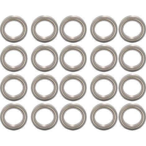 20 pièces Miniature Sealed métal Shielded Metric Radial Bille Bearing Model: 6701 ZZ 12X18X4MM (1/5)