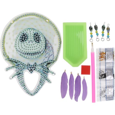 Attrape-rêves strass peinture motif exquis mignon DIY pendentif suspendu pour décoration fenêtre porte voiture (1/5)