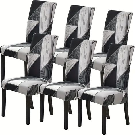 Housse de Chaise Lavables 6 Pièces Universelle Extensible (1/5)