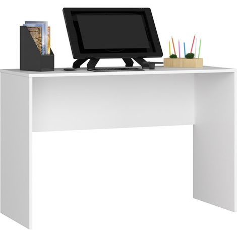 Escritorio AKORD B17 Blanco 120 cm frente en color Blanco 120x50x79 cm (1/5)