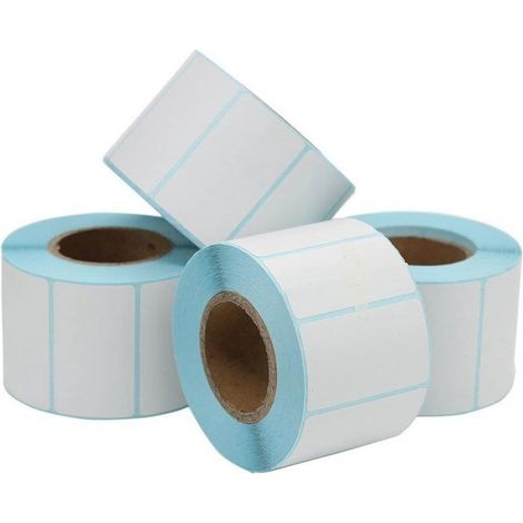Etiquettes Autocollantes - 50 x 30 mm - Papier Thermique Blanc Mat - Pour Etiquetage Organisation Stock - 3200 Unites (1/5)