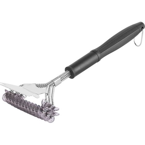 Bürste Strend Pro Grill BBQ, mit Stahldraht, zur Grillreinigung, mit Schaber, 41,5x16x8,8 cm
