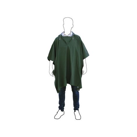 Poncho de Agua Verde PVC/Poliester Talla Única (1/4)