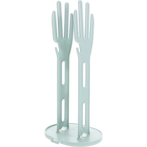 Séchoir à gants de cuisine - Porte-gants de cuisine - Séchoir à linge - Support pour sécher les gants - Rangement des gants - Étagère à gants - Plastique - Bleu (1/5)