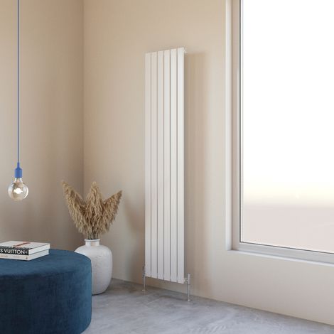 Acezanble 1800x408mm Single White Vertical Flat Panel Central Heating Designer Radiator
