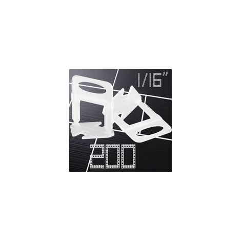 200 Pièces Croisillon Carrelage Autonivelant Kit, 2 mm Système de Nivellement de Carrelage, Languettes de Nivellement pour Aider à la Pose de Carrelage Carrelage Sol Carreaux de Mur (1/5)