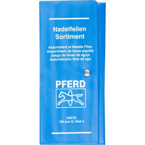 PFERD TOOLS Präzisions-Nadelfeilen-Set 12-tlg. in Rolltasche 180mm Schweizer Hieb 0, grob (1/4)