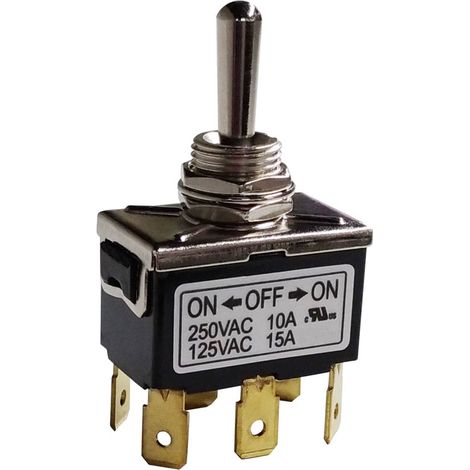 Interrupteur à levier RS PRO, On-Off-On, 2RT, 10 A ( Prix pour 1 )