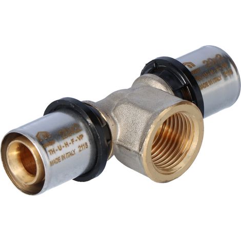 Purmo Cleverfit T-Stück, Auslass mit Innengewinde 20x1/2" GWx20 (1/3)