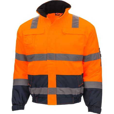 NITRAS MOTION TEX VIZ Warnschutz- Pilotjacke orange/blau Mod. 7142 Gr. XS (1/3)