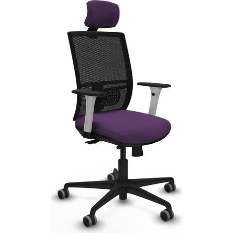 Silla de oficina piqueras y crespo yunquera blanco reposacabezas ajustable (1/2)