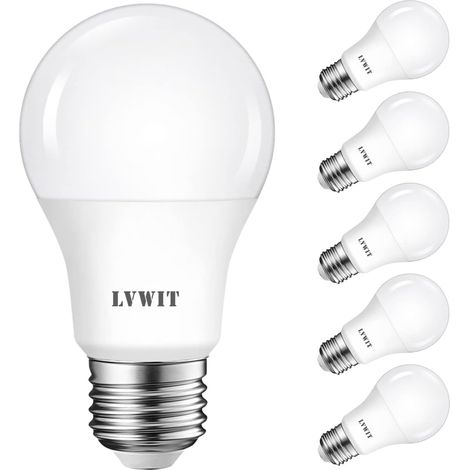 Ampoule LED E27 8W, Equivalent à incandescence 60W, 6500K Blanc Froid, 806Lm, Lot de 6, Non-Dimmable (1/5)