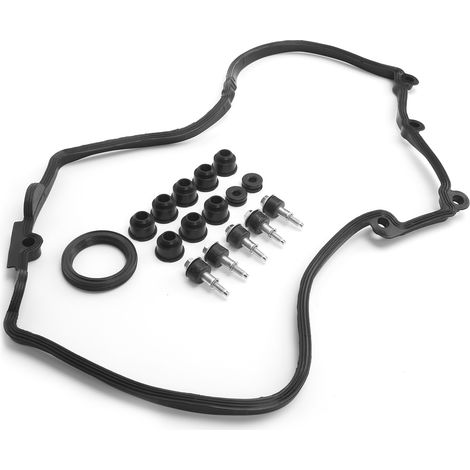 Jeu de joint de cache-culbuteur gauche 11127513195 compatible BMW Série 5 E60/E61 LCI, remplacement moteur, étancheité huile, kit d'étanchéité. (1/5)