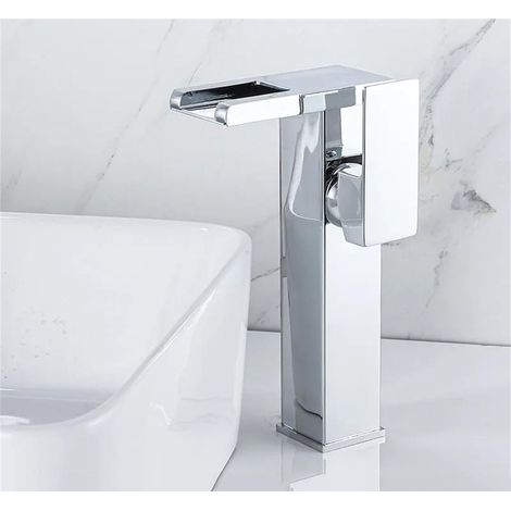 Robinet cascade pour vasque, laiton, LED, pour salle de bain (1/5)