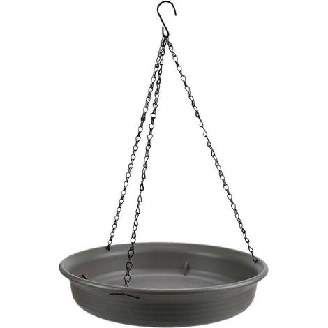 Hängendes Vogelbad, hängender Futterspender, runde Schale aus dickem Harz, tiefe Wasserschale, Vogelfutterspender (1/5)