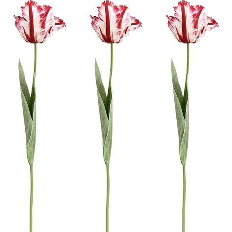 Artificiels, Décoration Maison, Collecte, Plante Simulée et Pots, Modèles 3D Rustiques (3 Pièces), Tulipes, Fleurs Artificiels Multi-Usages (1/4)