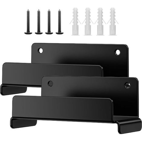 Support mural - Lot de 2 - Support multifonctionnel robuste en acier - Support métallique pour échelle - Support pour échelle - Vis incluses (1/5)