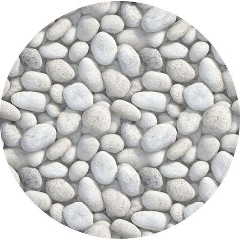 TAPPETINO DA BAGNO Pietre - Grigio - Ovale 70x70 cm