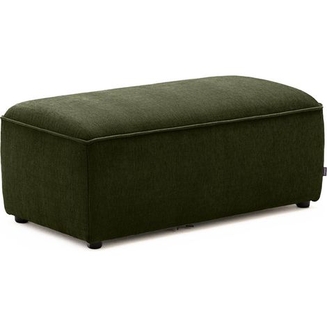 Pouf pour canapé modulable en tissu - Vert - Noor (1/5)