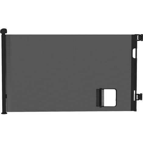 Barrière de sécurité extensible de 0 à 180 cm - Pour escalier de bébé - Pour l'intérieur et l'extérieur - Noir (1/5)