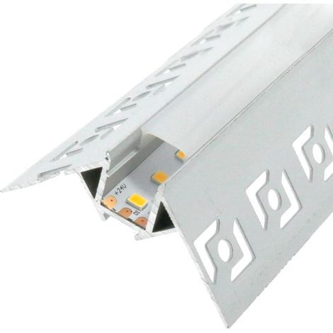 Perfil de Aluminio Nisen Empotrable para Esquina 12/24V 2 Metros  Opal  | IluminaShop