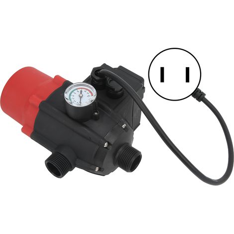 Interrupteur de contrôle de pression de pompe à eau réglable G1in, étanche, 1.5‑3.0 bar, fiche US 110V‑120V, 0.75kW, régulateur de pompe (1/5)