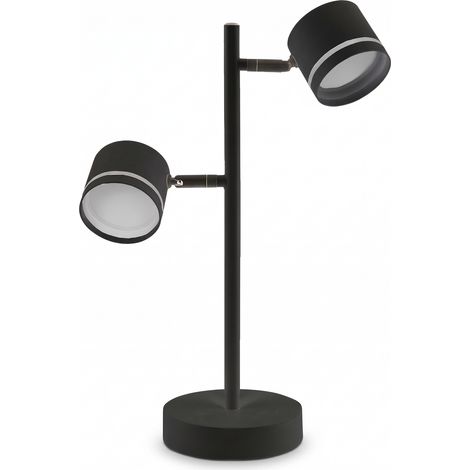 Lámpara de sobremesa Ortiga 2L Negro 18w