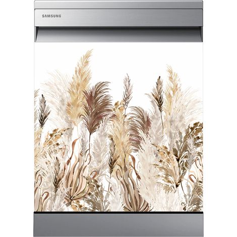 Stickers Lave vaisselle - Pampas - 60x60 cm - Adhésif BRILLANT (1/2)