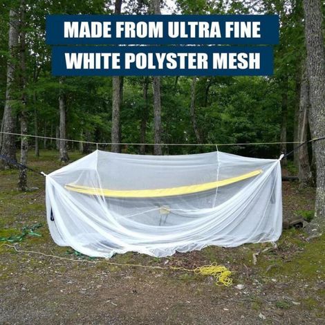 Filet anti-insectes XXL 220 x 200 x 200 cm pour tente caravane camping et intérieur finement tissé blanc 220 mailles (1/5)