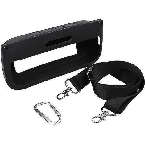 Housse de protection en silicone pour enceinte sans fil portable Soundlink Flex, pochette de transport noire (1/5)