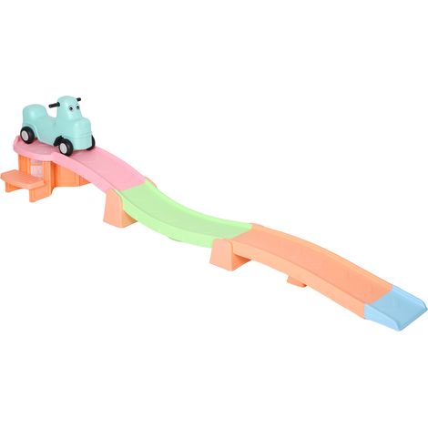 AIYAPLAY 3(m) 4 Pieces Up and Down Kids Rollercoaster, for 2-5 Years, Orange (1/5)