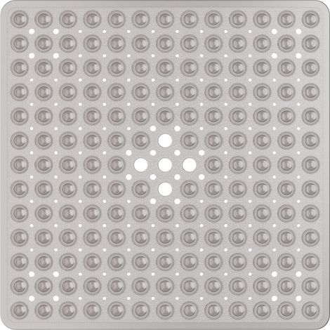 APEX Tapis de douche carré antidérapant et anti-moisissure - 53 x 53 cm, avec ventouses et trous d'évacuation (1/4)