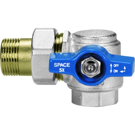 Valvola a Sfera a Squadra in Ottone con Verso Sinistro a Presa 2073B406SXB