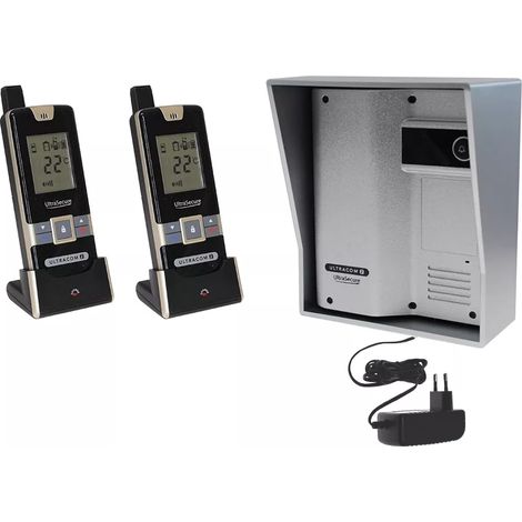 Interphone 600 mètres individuel sans-fil - UltraCOM2 ARGENTÉ 600-SOLO visière argentée + transformateur + 2 combinés (1/5)