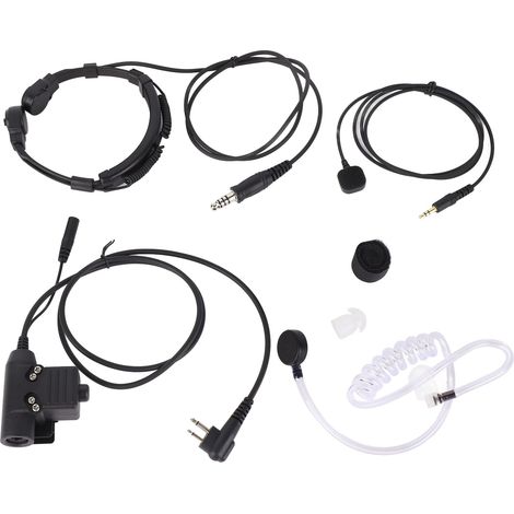 Écouteur micro-gorge pour talkie-walkie, oreillette, câble adaptateur PTT 7,1 mm U94 pour radio bidirectionnelle Motorola CP88 CP100 CP150 CP200 (1/5)
