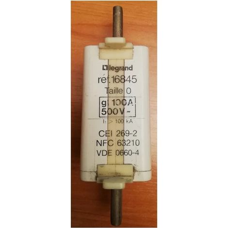 Cartucho de fusible Legrand 016845 GG - indicador tamaño 0 - 100 A