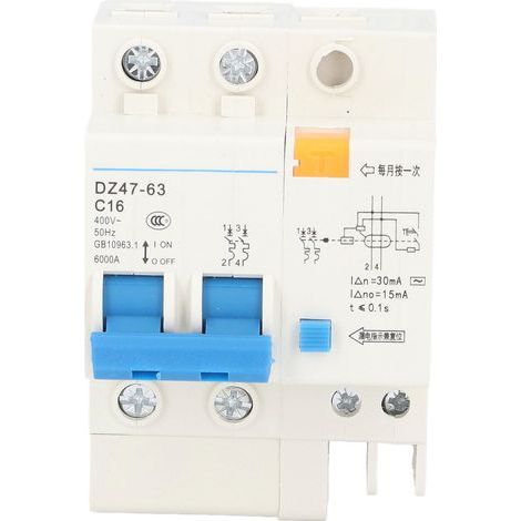 Fehlerstromschutzschalter Pa66, Leckstromschutzschalter für technische Anwendungen, 16 A, 30 mA, 400 V (1/5)
