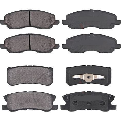 KIT PASTIGLIE FRENO ANTERIORI E POSTERIORI compatibile con CITROEN C3 PLURIEL (HB) / PASTIGLIE FRENANTI AUTO OEM FDB1543,FDB1083 / SOSTITUZIONE DIRETTA / BASSA POLVERE / SILENZIOSO