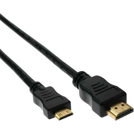 Câble HDMI Mini - Mâle Vers Mini Mâle - Contacts Dorés - Compatible HDMI 2.0 - Longueur 2 M - Noir