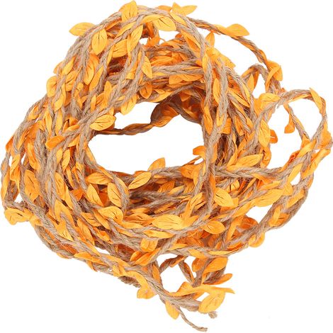 Guirlande Tressée en Corde de Chanvre de 10 mètres, Accessoire DIY pour Bouquet de Fleurs Artificielles, Décoration Tangerine (1/5)