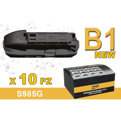Kit 10 Attacchi per Spazzole Tergicristallo S985 Flat e T191 Ibrida, 15 Modelli Disponibili (B1 New) (1/3)