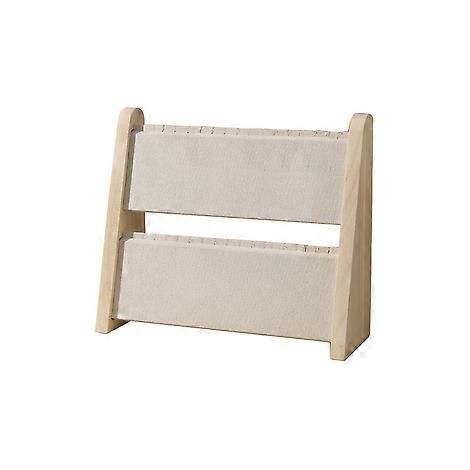 Porte-colliers élégant à plusieurs niveaux en bois blanc, présentoir à colliers pour la décoration et l'organisation de la maison, beige (beige) (1/5)