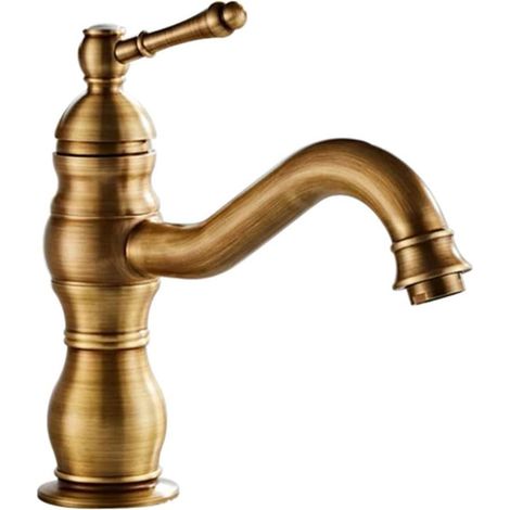 Einloch-Waschtischarmatur, Einhebel-Waschtischarmatur (kurz, ausgestattet mit einem 60 cm langen Schlauch mit 3/8"-Anschluss)